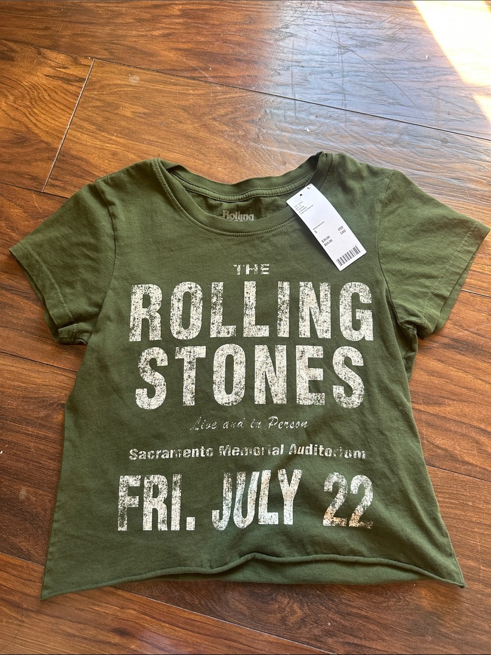 The Rolling Stones" Olive Graphic Tee